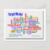 Vergeet me niet te praten door President Uchtdorf Briefkaart (Voorkant)