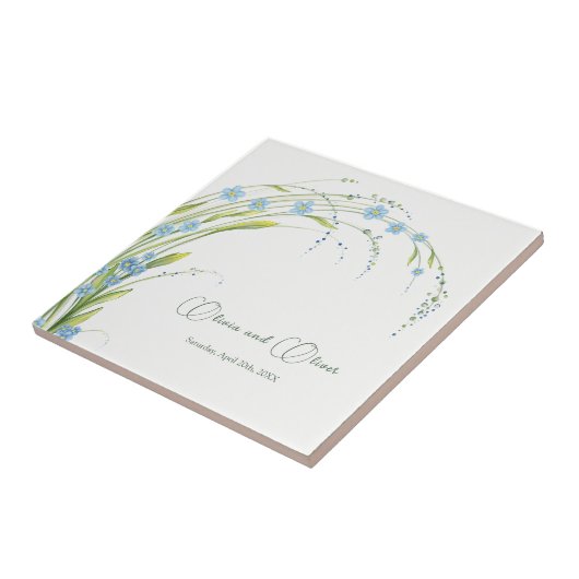 Vergeet-me-niet Tegeltje (Zijkant)