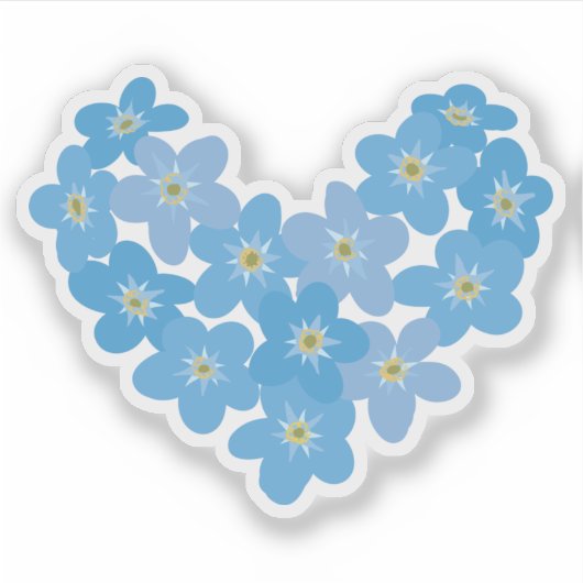 Vergeet me niet - Transparantie Sticker (Voorkant)