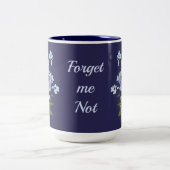 Vergeet me niet tweekleurige koffiemok (Center)