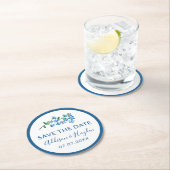 Vergeet me niet Twig sparen de Datum Ronde Kartonnen Onderzetter (Insitu)