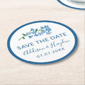 Vergeet me niet Twig sparen de Datum Ronde Kartonnen Onderzetter (Gebogen)