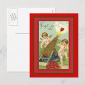 Vergeet me niet  Valentijn Wenskaart te stuiten Feestdagenkaart (Voorkant / Achterkant)