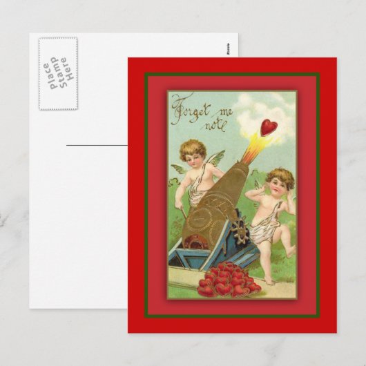 Vergeet me niet  Valentijn Wenskaart te stuiten Feestdagenkaart (Voorkant / Achterkant)