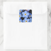 Vergeet me niet vierkante sticker (Tas)