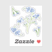 Vergeet-me-niet Vinyl Stickers (Vel)