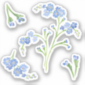 Vergeet-me-niet Vinyl Stickers (Voorkant)