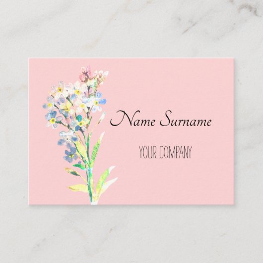 Vergeet me niet visitekaartje (Voorkant)