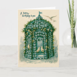 Vergeet-me-niet vogelhuis duif kaart