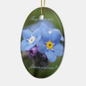 Vergeet me, niet voor altijd en nooit! keramisch ornament (Links)