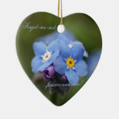 Vergeet me, niet voor altijd en nooit! keramisch ornament (Rechts)