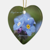 Vergeet me, niet voor altijd en nooit! keramisch ornament (Links)