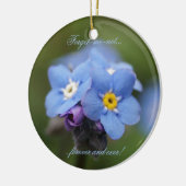 Vergeet me, niet voor altijd en nooit! keramisch ornament (Links)