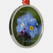 Vergeet me, niet voor altijd en nooit! metalen ornament (Rechts)