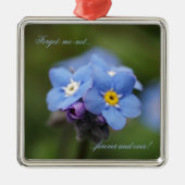 Vergeet me, niet voor altijd en nooit! metalen ornament (Voorkant)