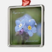 Vergeet me, niet voor altijd en nooit! metalen ornament (Links)