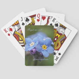 Vergeet me, niet voor altijd en nooit! pokerkaarten