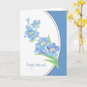 Vergeet-me-niet Waterverf Bloemen Schilderen Kaart (Gele Bloem)