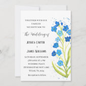 Vergeet me niet Waterverf bloemenbruiloft Kaart (Voorkant)