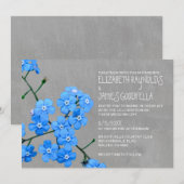 Vergeet-me-niet Wedding Invitaties Kaart (Voorkant / Achterkant)