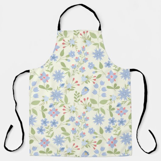 Vergeet-me-noten en korenbloemen schort (Voorkant)