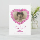 Vergeet-me-nots begrafenisdienst programma roze bl programmakaart (Staand voorkant)