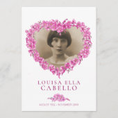 Vergeet-me-nots begrafenisdienst programma roze bl programmakaart (Voorkant)