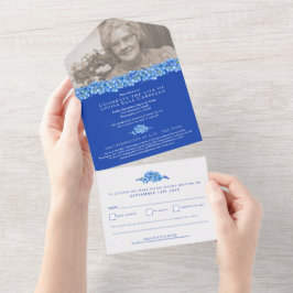 Vergeet-me-nots begrafenisviering van het leven bl all in one uitnodiging
