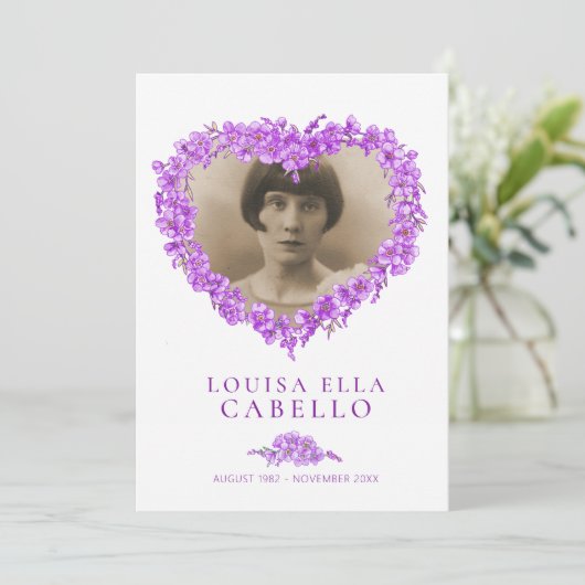 Vergeet-me-nots begrafenisviering van het leven pa kaart (Staand voorkant)