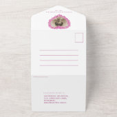 Vergeet-me-nots begrafenisviering van het leven ro all in one uitnodiging (Buitenkant)