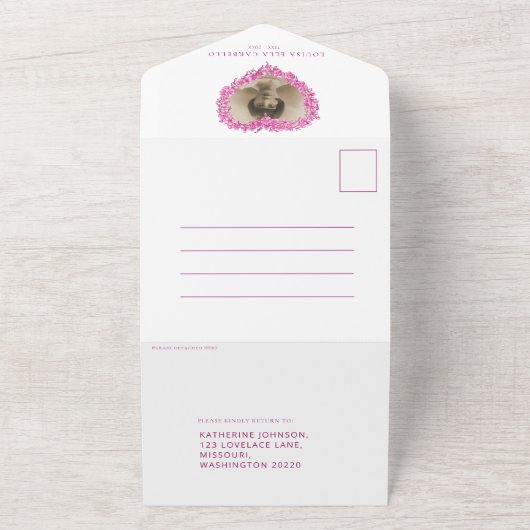 Vergeet-me-nots begrafenisviering van het leven ro all in one uitnodiging (Buitenkant)