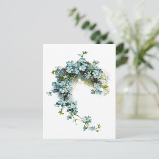  vergeet-me-Nots Briefkaart (Staand voorkant)