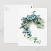 vergeet-me-Nots Briefkaart (Voorkant / Achterkant)