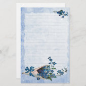 Vergeet me Nots Briefpapier (Voorkant / Achterkant)