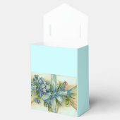 VERGEET ME NOTS BRUILOFT BLAUWGROEN BLAUW GEM MONO BEDANKDOOSJES (Geopend)