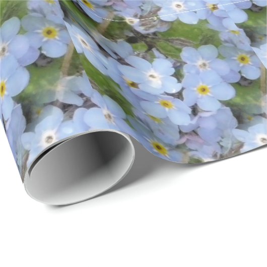 Vergeet me Nots Cadeaupapier (Rol Hoek)