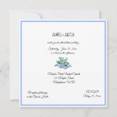 Vergeet-me-nots Elegant Blue Kaart (Achterkant)