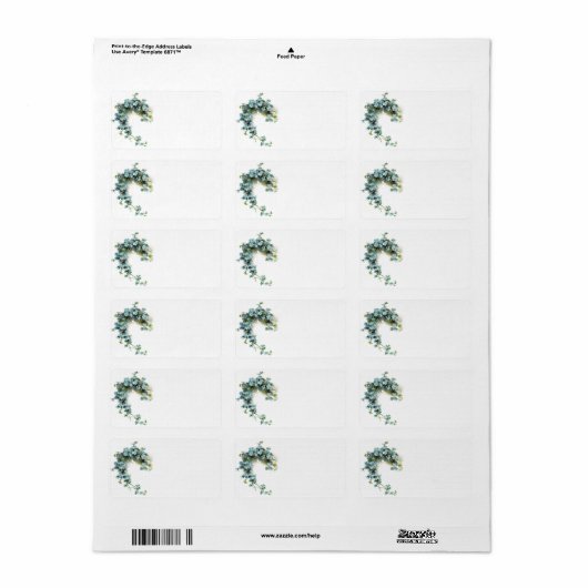 vergeet-me-Nots Etiket (Full Sheet)