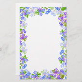 Vergeet me Nots Floral Stationery Briefpapier (Voorkant / Achterkant)