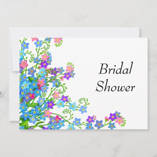 Vergeet me Nots Garden Vrijgezellenfeest Invites Kaart (Voorkant)