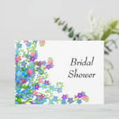 Vergeet me Nots Garden Vrijgezellenfeest Invites Kaart (Staand voorkant)