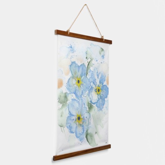 Vergeet me Nots Hangend Wandkleed (Gebogen)