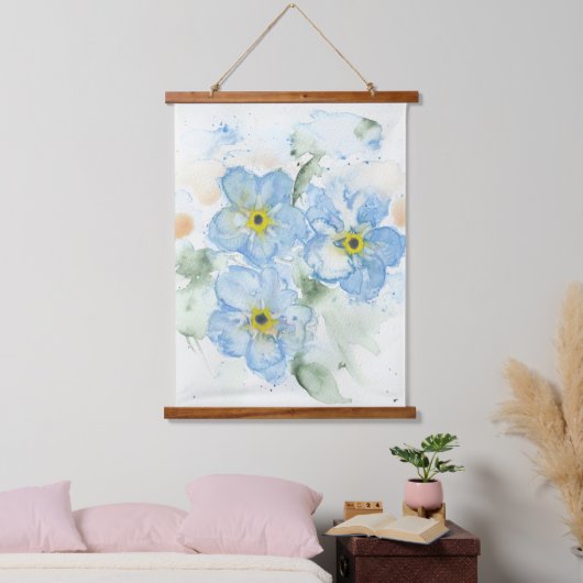 Vergeet me Nots Hangend Wandkleed (Slaapkamer)
