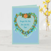 Vergeet me Nots  hartkaart Kaart (Gele Bloem)