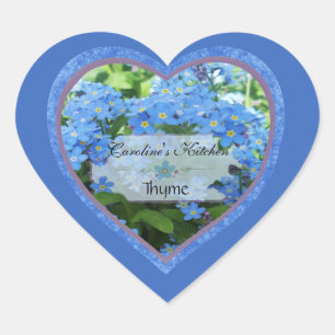 Vergeet me nots Heart 2 spice potje labels