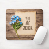 Vergeet-me-nots met citaat muismat (Met muis)