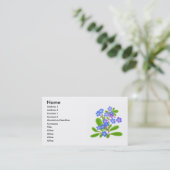 Vergeet me Nots-profielkaart Visitekaartje (Staand voorkant)
