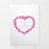 Vergeet-me-nots roze hart met een kunstbruiloft drieluik programma (Cover)