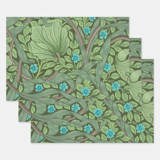 Vergeet-me-Nots, Wallpaper van William Morris Inpakpapier Vel (Set)