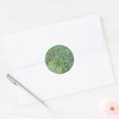 Vergeet-me-Nots, Wallpaper van William Morris Ronde Sticker (Envelop)